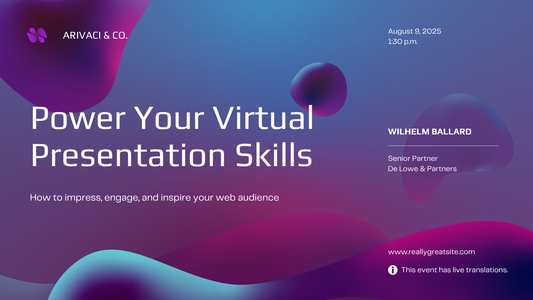 Purple and Black Gradient Presentation Skills Workshop Webinar Keynote Presentation