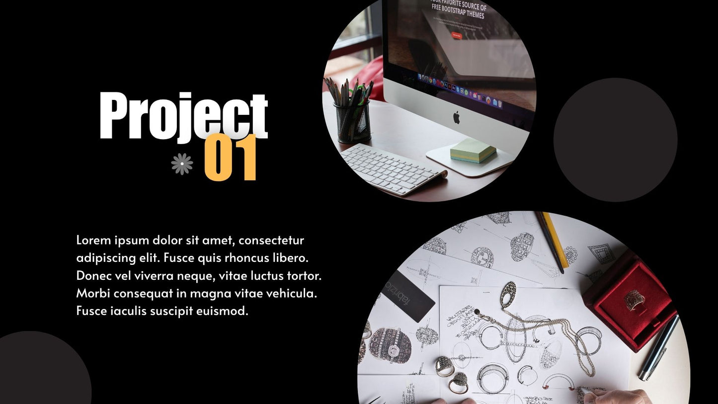 Black and Yellow Modern Creative Portfolio Presentation