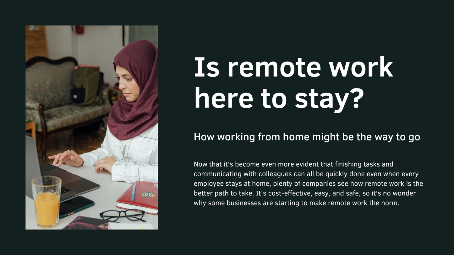 White Photo-centric  Technology in Business and at Work Technology Presentation