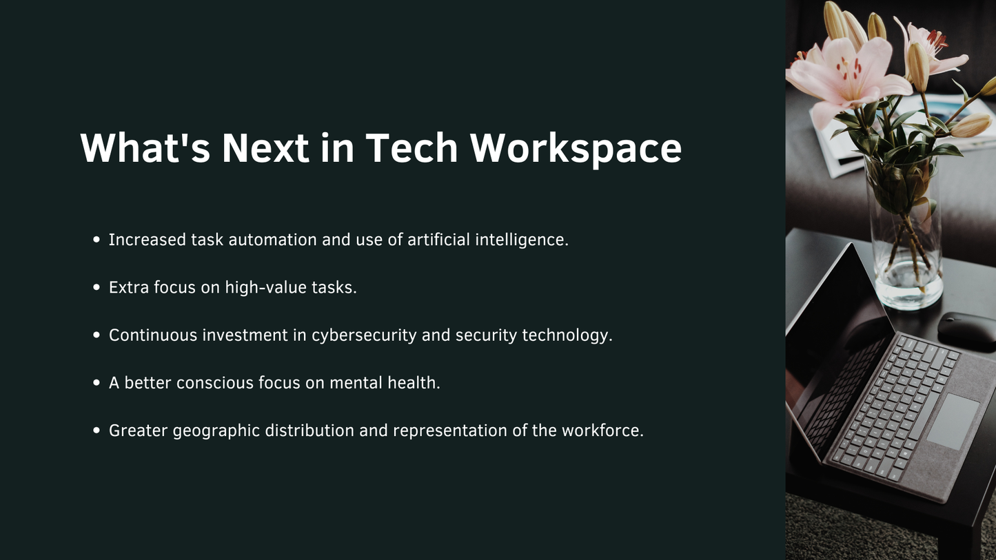 White Photo-centric  Technology in Business and at Work Technology Presentation