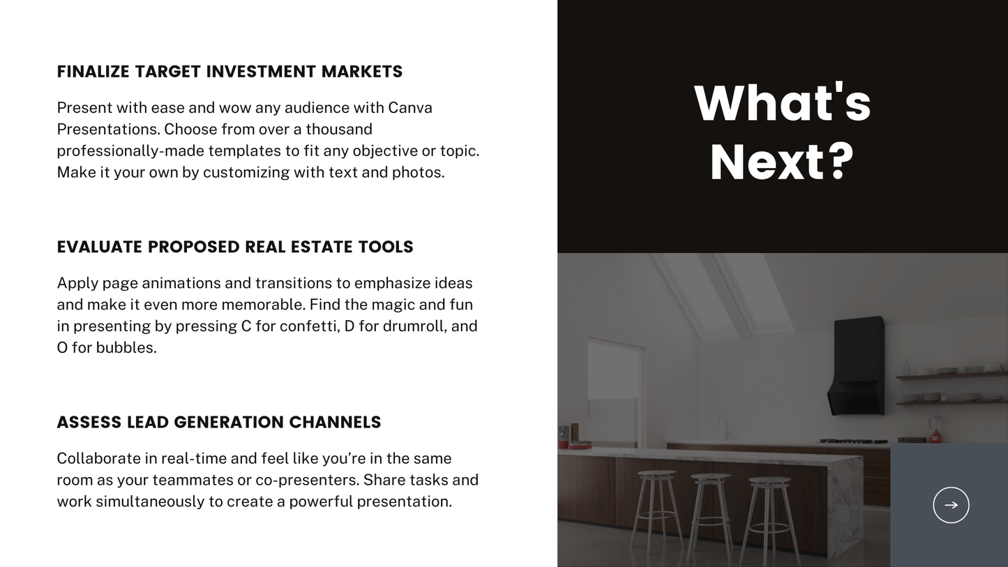 Black and White Photocentric Real Estate Business Meeting Visual Charts Presentation-（Page 18）