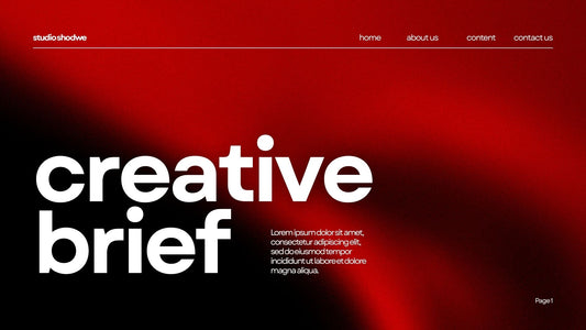 Red and Black Modern Creative Brief Presentation
