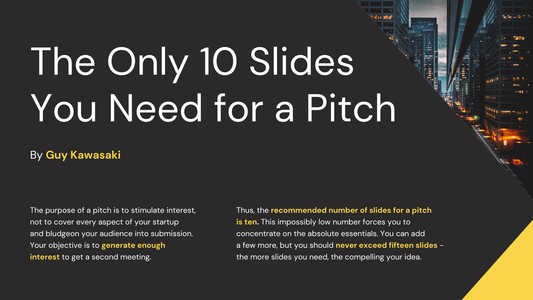 Diagonal Blocks 10 Slides You Need By Guy Kawasaki Pitch Deck Presentation