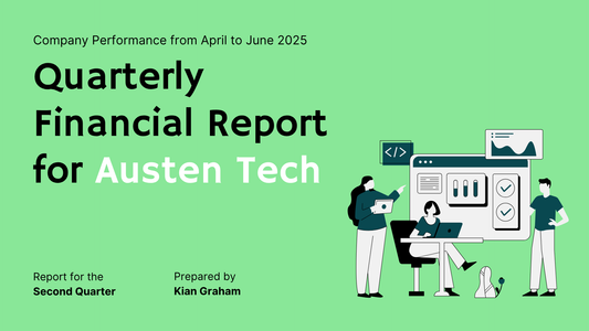 White and Green Simple Illustrative Finance Report Finance Presentation