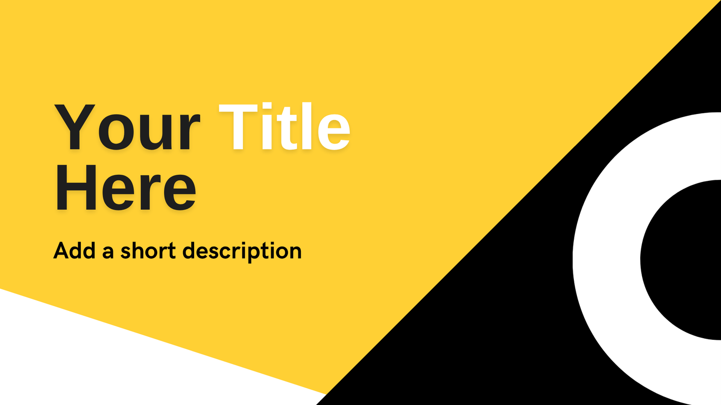 Yellow Black Diagonal Blocks Basic Simple Presentation