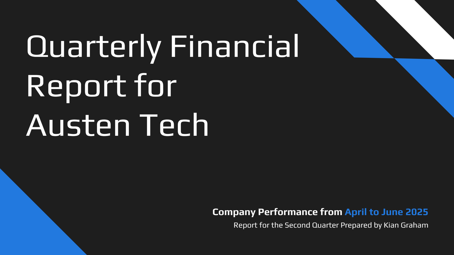 Modern Quarterly Financial Report Presentation
