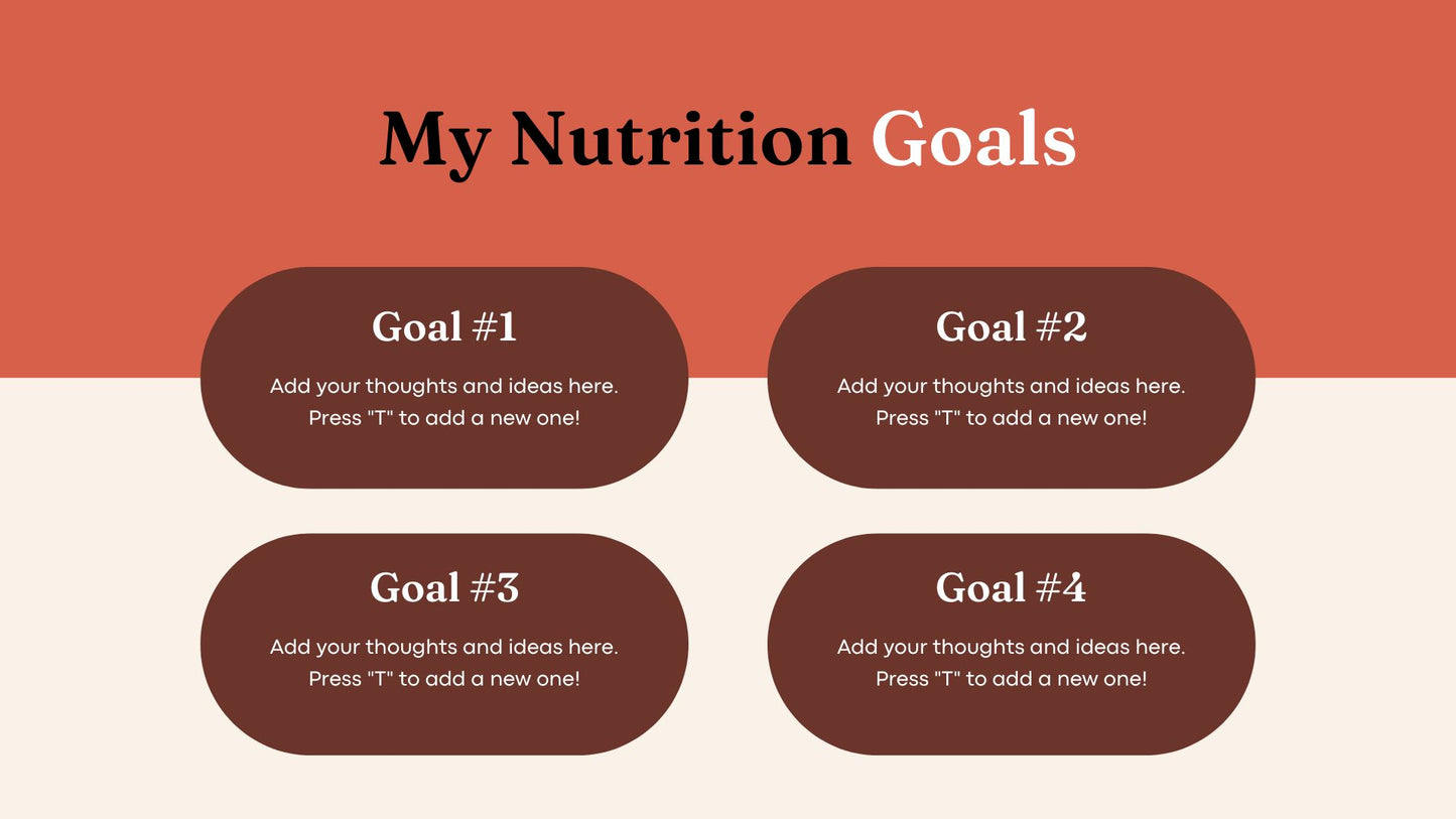 range and Peach Simple Minimalist Food Daily Weekly Monthly Planner Planner Presentation