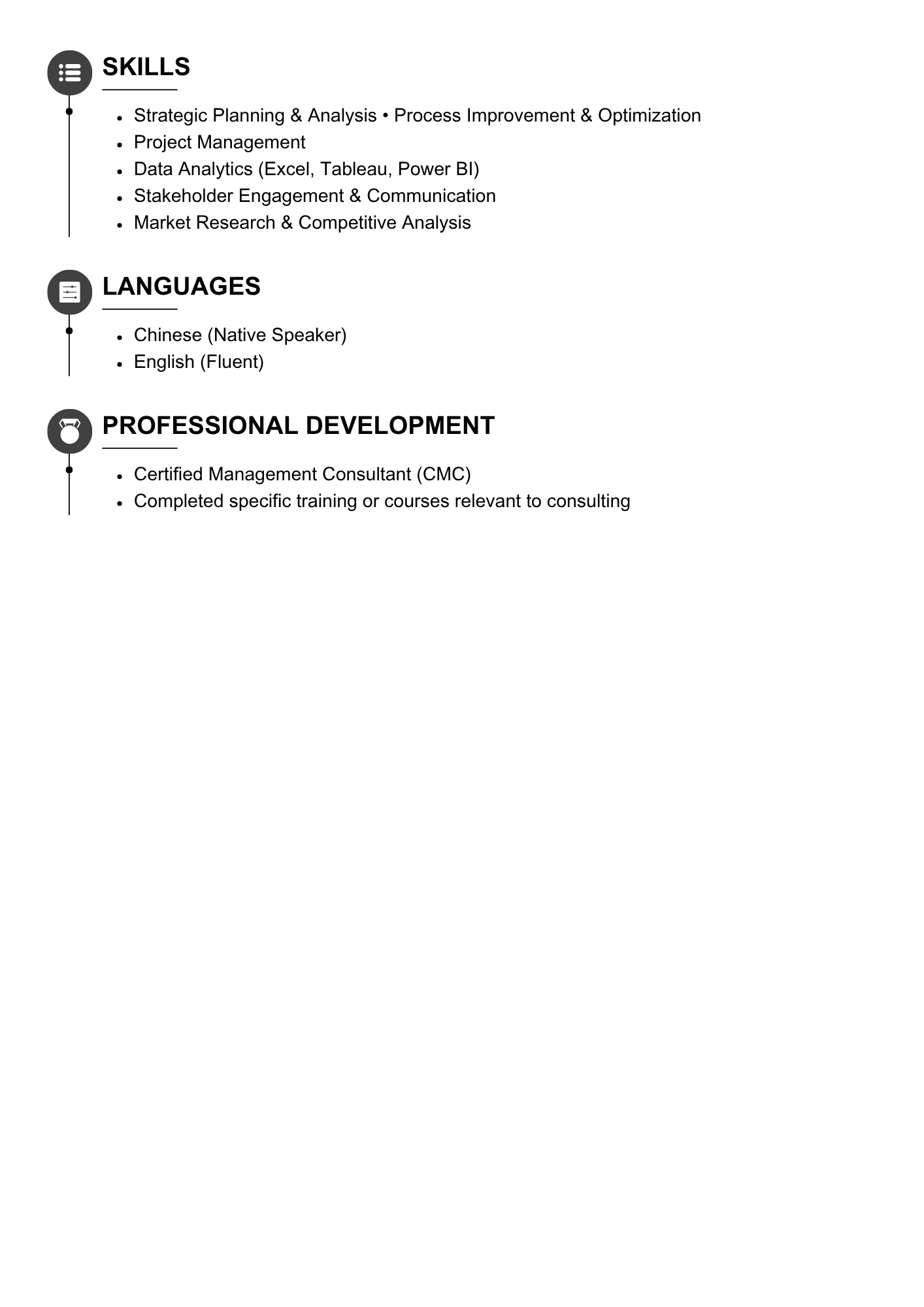 Modern Minimalist Business Resume