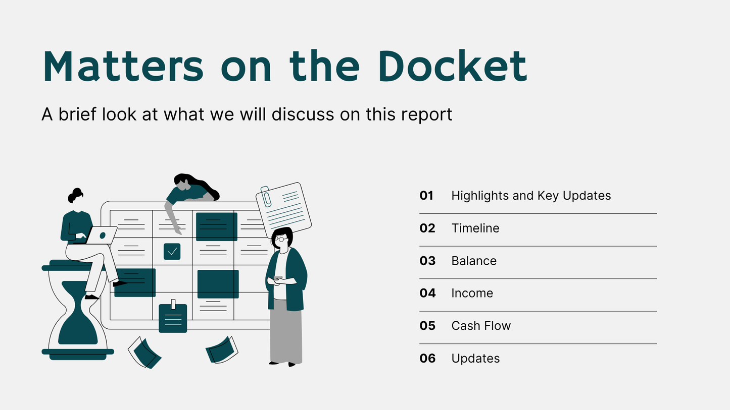 White and Green Simple Illustrative Finance Report Finance Presentation