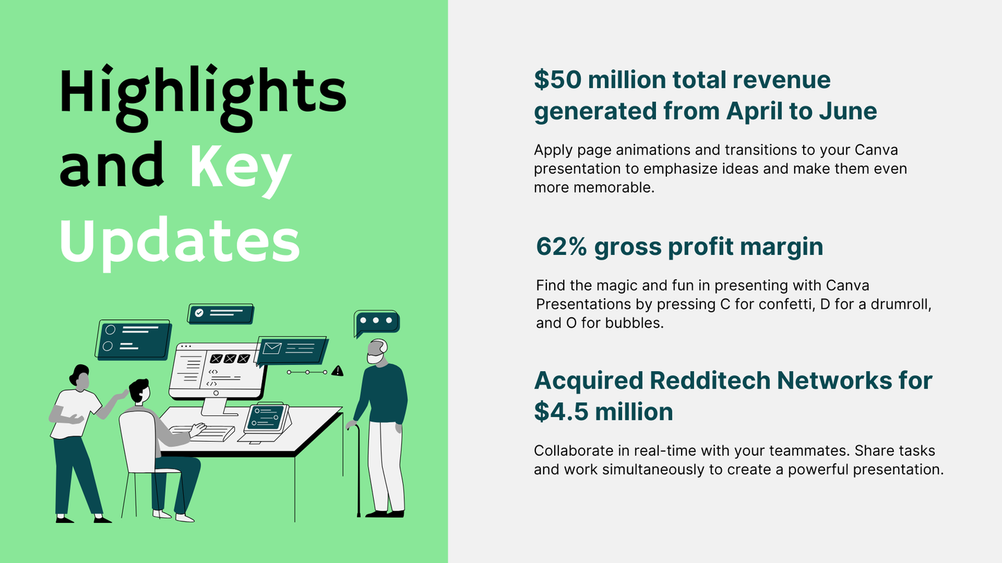White and Green Simple Illustrative Finance Report Finance Presentation