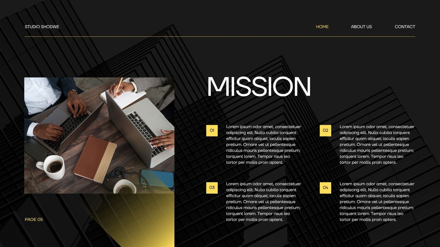 Yellow and Black Modern Minimalist Company Profile Presentation
