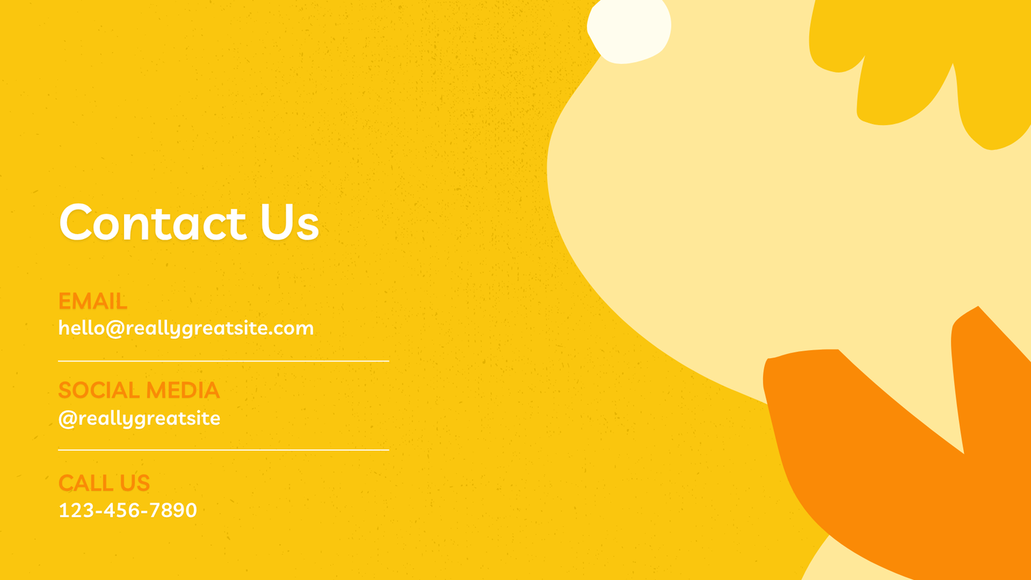 Bright Yellow Bright Orange Business Presentation