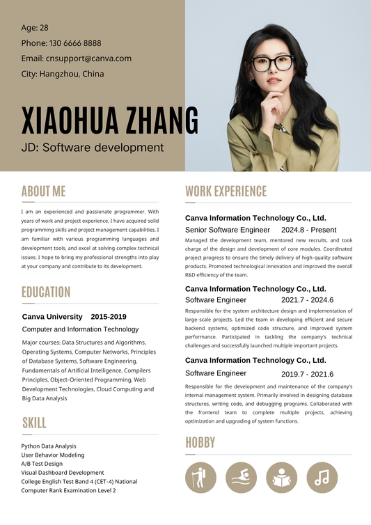Minimalist engineer resume (English)