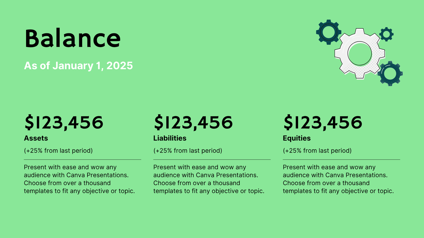 White and Green Simple Illustrative Finance Report Finance Presentation
