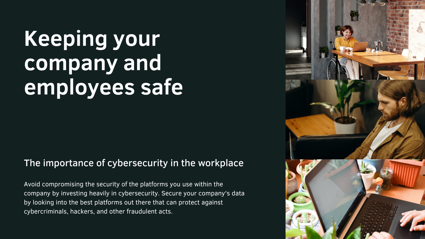 White Photo-centric  Technology in Business and at Work Technology Presentation