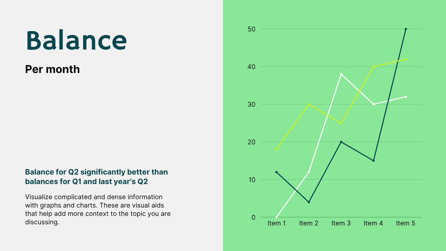 White and Green Simple Illustrative Finance Report Finance Presentation