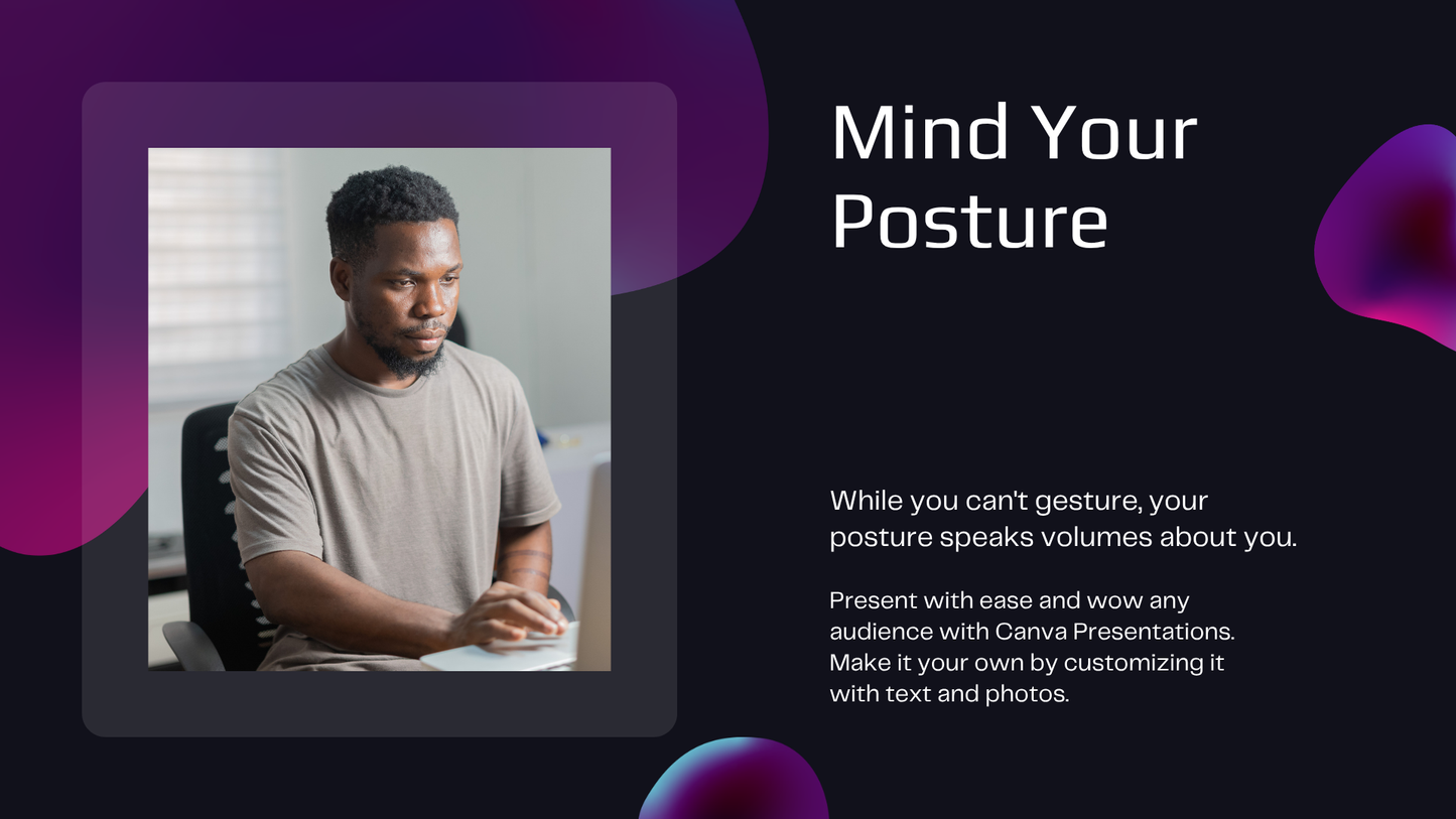 Purple and Black Gradient Presentation Skills Workshop Webinar Keynote Presentation