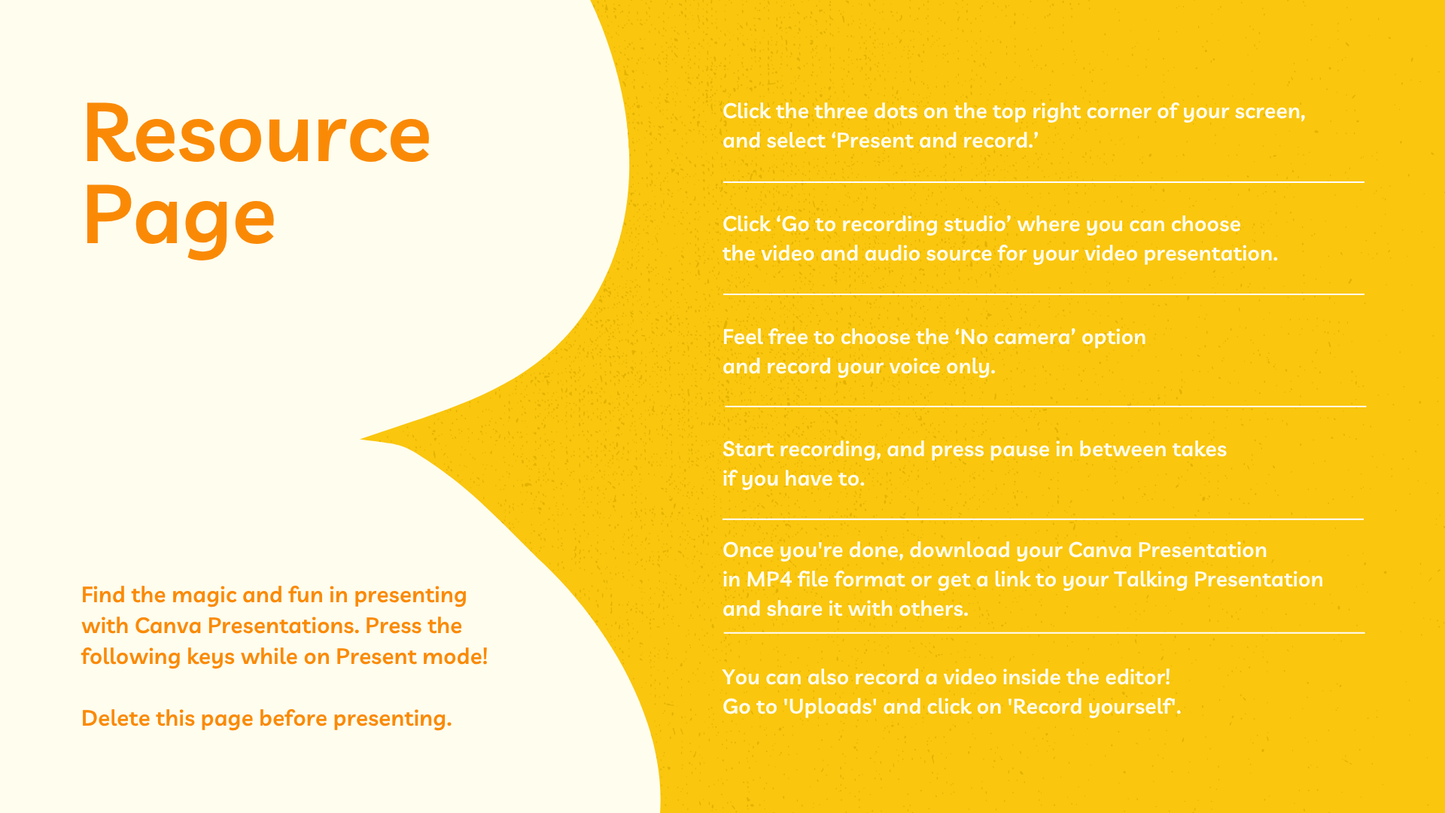Bright Yellow Bright Orange Business Presentation