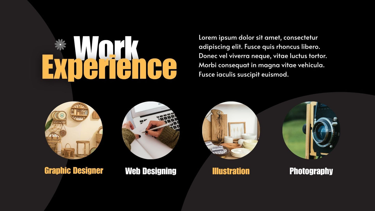 Black and Yellow Modern Creative Portfolio Presentation
