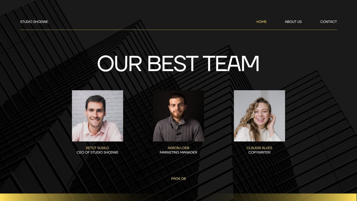 Yellow and Black Modern Minimalist Company Profile Presentation