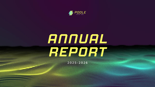 Annual Report Business Website in Black Neon Yellow Bright Green Gradient Tech Style